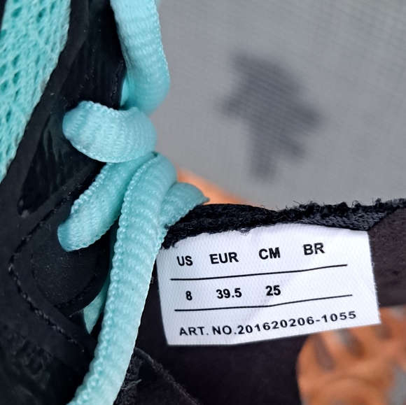 361° Fractal Teal and Black Athletic Shoes - Picture 10 of 10